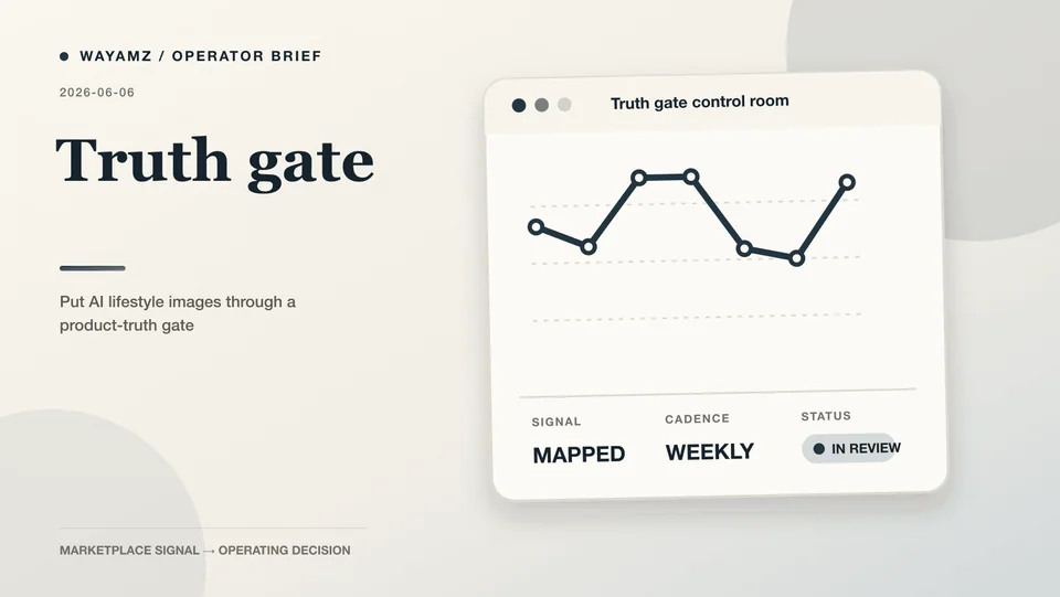 Put AI lifestyle images through a product-truth gate visual summary