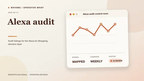 Audit listings for the Alexa for Shopping decision layer visual summary