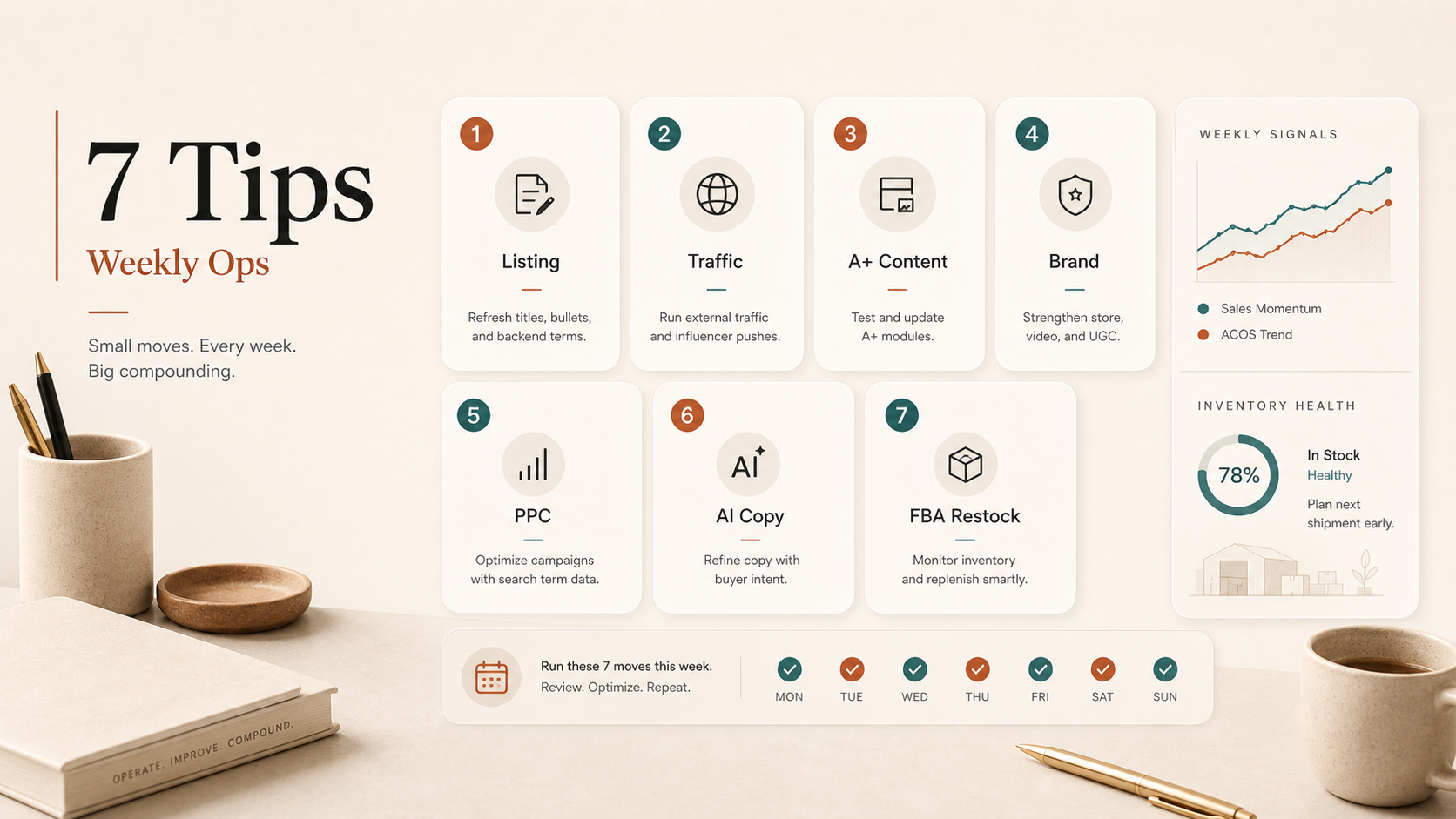 Seven Amazon US operating tips worth running this week visual summary