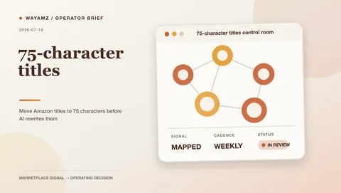 Move Amazon titles to 75 characters before AI rewrites them visual summary