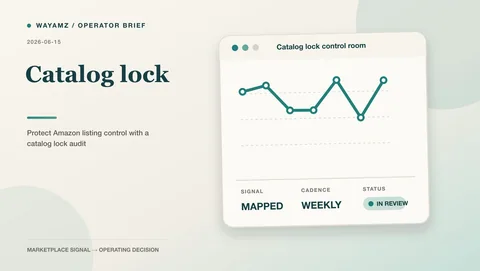 Protect Amazon listing control with a catalog lock audit visual summary