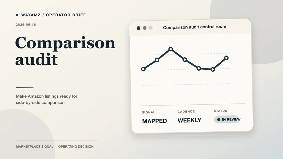 Make Amazon listings ready for side-by-side comparison visual summary