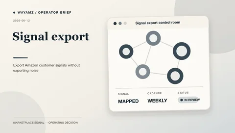 Export Amazon customer signals without exporting noise visual summary