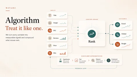 Amazon is an algorithm. Here's how we treat it like one. visual summary