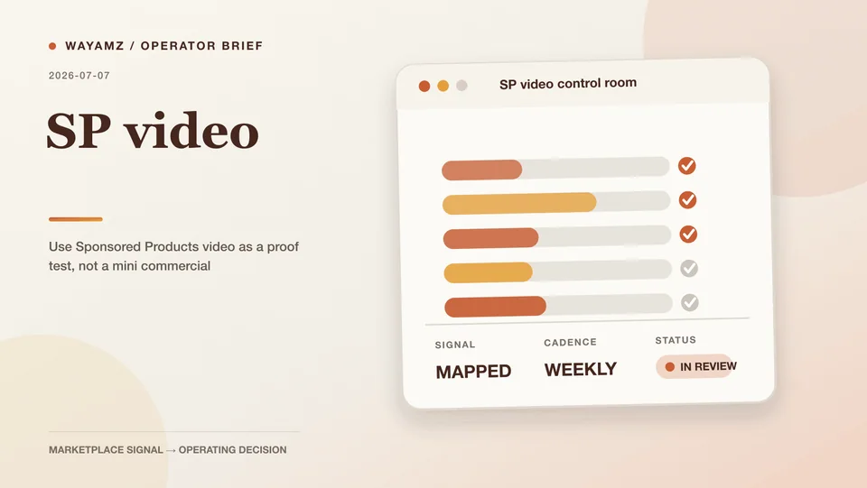 Use Sponsored Products video as a proof test, not a mini commercial visual summary