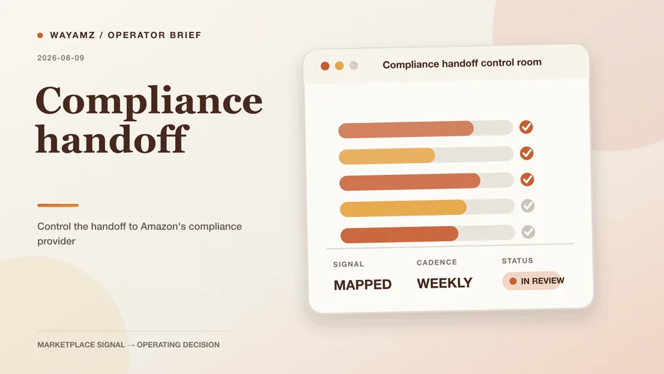 Control the handoff to Amazon's compliance provider visual summary