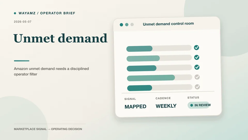 Amazon unmet demand needs a disciplined operator filter visual summary