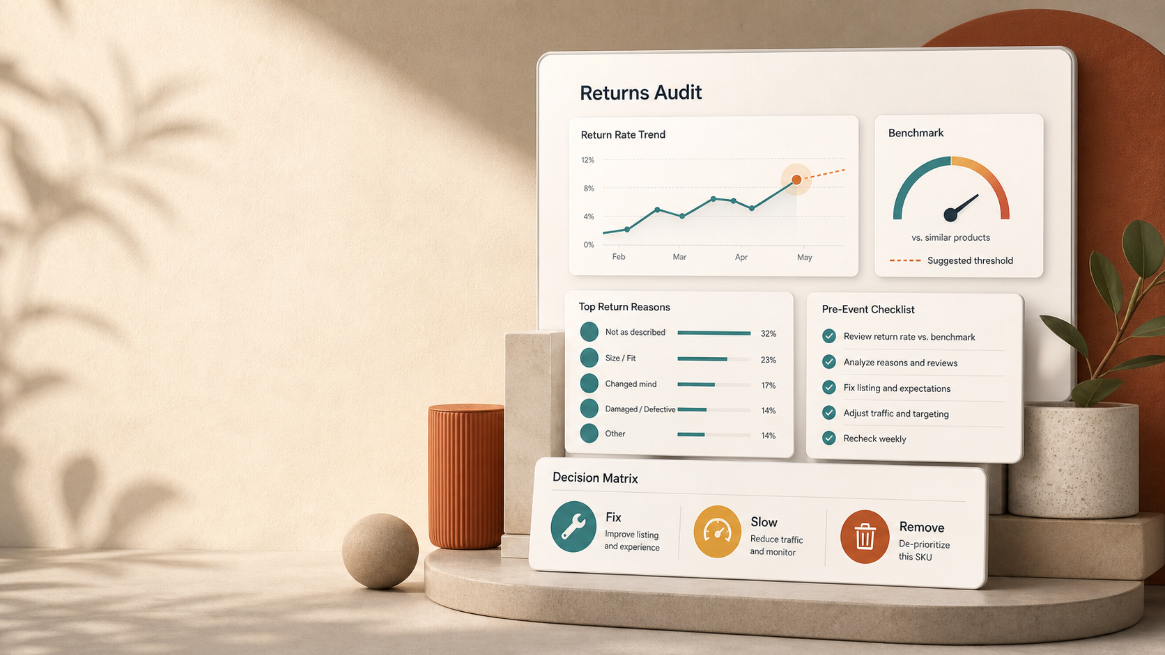 Audit Amazon's 'Frequently returned item' risk before June traffic arrives visual summary