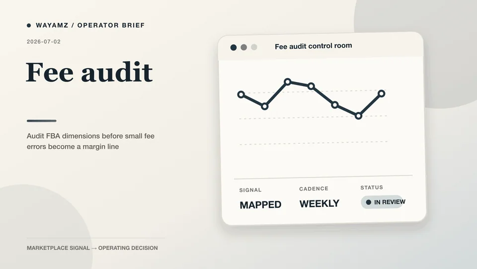 Audit FBA dimensions before small fee errors become a margin line visual summary