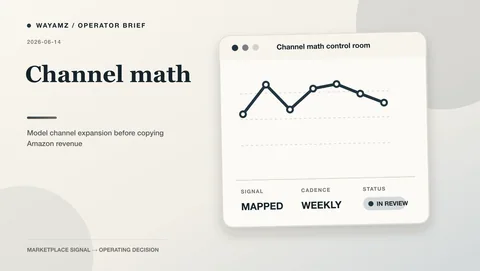 Model channel expansion before copying Amazon revenue visual summary