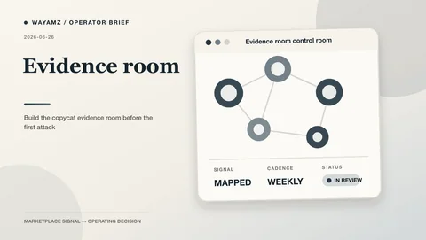 Build the copycat evidence room before the first attack visual summary