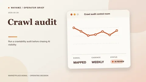 Run a crawlability audit before chasing AI visibility visual summary