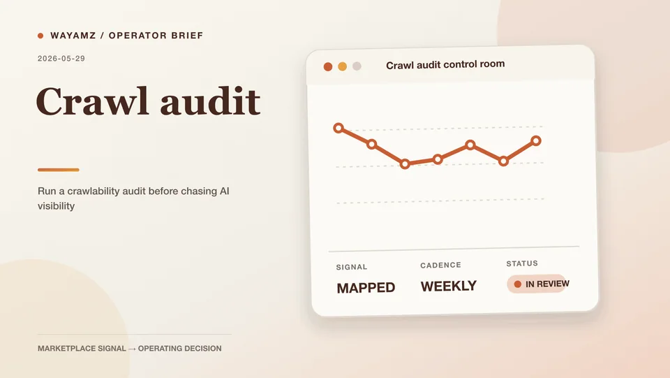 Run a crawlability audit before chasing AI visibility visual summary