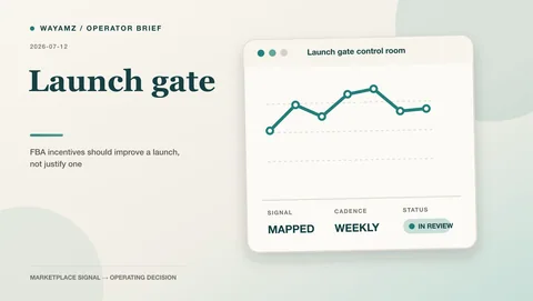 FBA incentives should improve a launch, not justify one visual summary