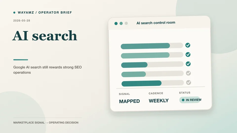 Google AI search still rewards strong SEO operations visual summary