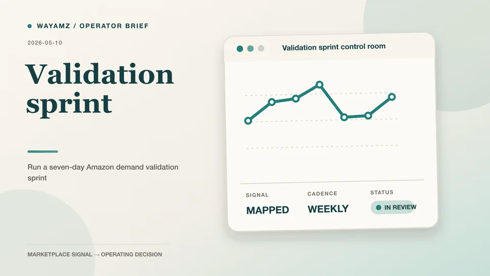 Run a seven-day Amazon demand validation sprint visual summary