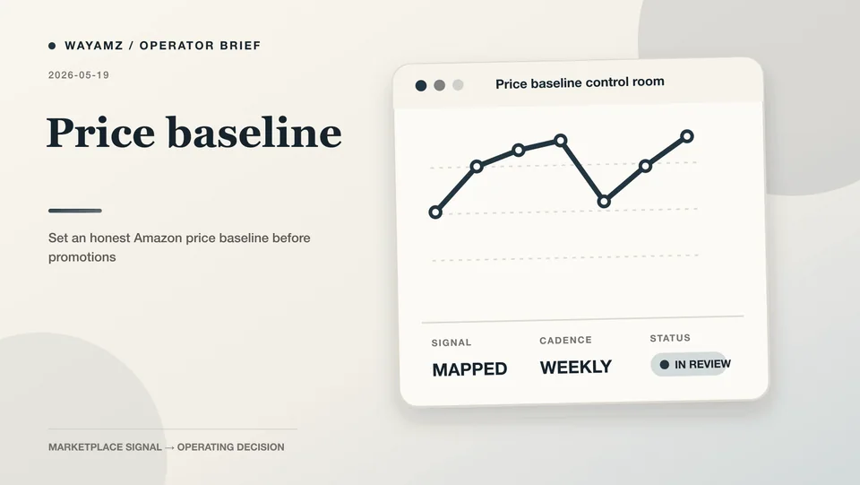 Set an honest Amazon price baseline before promotions visual summary
