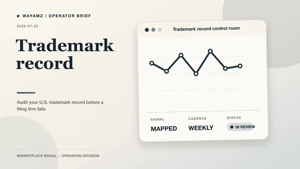 Audit your U.S. trademark record before a filing firm fails visual summary